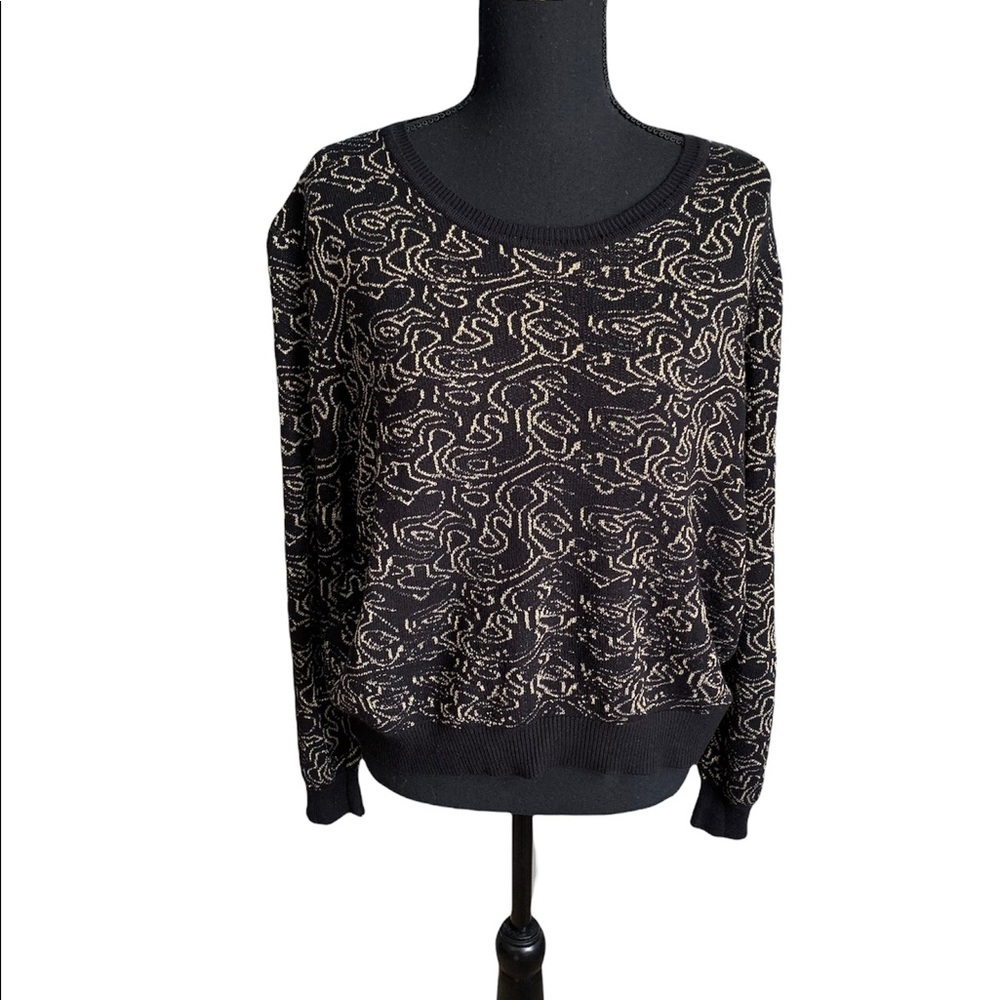 Jacklyn Smith Collection Women’s Black Gold Metallic Sweater Size XXL/EEG
